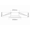 nobilé Luz downlight C 3860 rígido IP20, negro regulable