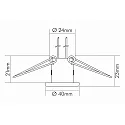nobilé Recessed luminaire for starry sky C 392, Ø 4cm, G4, matt titanium