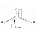 nobilé Recessed luminaire for starry sky C 411, Ø 3cm, G4, chrome