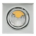 Recessed spot DOWNLIGHT D 3830 Q, square, 8.5 x 8.5cm, swiveling, chrome