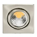 Luz downlight D 3830 Q giratorio IP20, níquel cepillado regulable