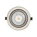 LED Furniture recessed luminaire DOWNLIGHT N 5022, Ø 6.8cm, COB, 3.3W, 3000K, swiveling, brushed nickel
