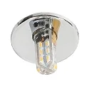 Luz downlight N 411 G4 IP20, cromo regulable