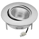 nobilé downlight 5068 ECO FLAT SCCT 38° DIM C round, swivelling, CCT Switch IP40, chrome matt dimmable