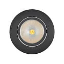 Downlight empotrable ECO FLAT 5068R DIM / 38° redondo, CCT Switch, regulable IP40, negro mate regulable