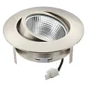 nobilé downlight 5068 ECO FLAT SCCT 38° DIM C round, swivelling, CCT Switch IP40, brushed nickel dimmable