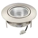nobilé downlight 5068 ECO FLAT SCCT 38° DIM C round, swivelling, CCT Switch IP40, brushed nickel dimmable