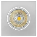 Recessed LED spot 5068Q ECO FLAT, square, 350mA, 8W 3000K 700lm 38°, swivelling, dimmable, matt chrome