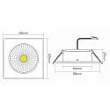 nobilé Downlight empotrable ECO FLAT 5068Q DIM / 38° redondo, CCT Switch, regulable IP40, cromado mate regulable