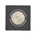 Downlight empotrable ECO FLAT 5068Q DIM / 38° redondo, CCT Switch, regulable IP40, negro mate regulable