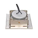 nobilé downlight 5068Q ECO FLAT SCCT 38° DIM C square, swivelling, CCT Switch IP40, brushed nickel dimmable
