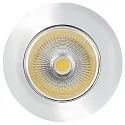 Recessed LED spot 5068 ECO FLAT, IP44, round, 350mA, 8W 3000K 700lm 38°, CRi>90, dimmable, chrome