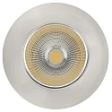 Luz downlight 5068 ECO FLAT redondo, regulable IP44, níquel cepillado regulable