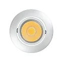 Recessed LED downlight A 5068 T FLAT, Ø 8.8cm, COB, 8W 2700K 38°, swivelling, matt chrome