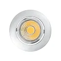 Recessed LED downlight A 5068 T FLAT, Ø 8.8cm, COB, 8W 3000K 38°, swivelling, chrome