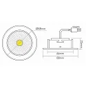 nobilé Luminaria empotrable 5068 ECO FLAT BIO regulable IP40, claro, níquel cepillado regulable 8W 530lm 4000K CRI 97