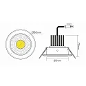 nobilé Luz downlight A 5068 S IP44 rígido IP44, cromo regulable
