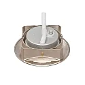 nobilé Luz downlight 5068 ECO DOB redondo, giratorio IP40, níquel cepillado regulable