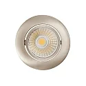 nobilé Luz downlight 5068 ECO DOB redondo, giratorio IP40, níquel cepillado regulable