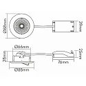 nobilé Luz downlight 5068 ECO DOB redondo, giratorio IP40, níquel cepillado regulable