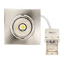 Luz downlight 5068Q ECO DOB angular IP40, níquel cepillado regulable