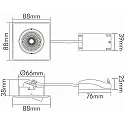 nobilé Luz downlight 5068Q ECO DOB angular IP40, níquel cepillado regulable