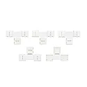 Conector en T LED SMD 5050/5630 2 polos, juego de 5