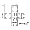 nobilé Conector en X en ángulo LED SMD 3528 2 polos, juego de 5