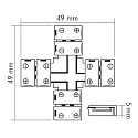 nobilé Conector en X en ángulo LED SMD 5050/5630 juego de 5