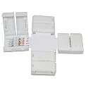 Conector en X en ángulo LED SMD 5050 juego de 5, 4 polos