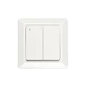 Botón doble, controlable por Bluetooth, brillante, blanco