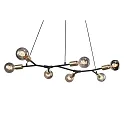Nordlux Luminaria colgante JOSEFINE de 7 llamas E27 IP20, negro, negro mate 