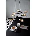 Nordlux Luminaria colgante JOSEFINE de 7 llamas E27 IP20, negro, negro mate 