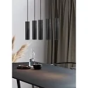 Luminaria colgante TILO de 5 llamas GU10 IP20, negro, negro mate 