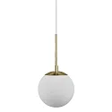 Nordlux Luminaria colgante GRANT 15 E14 IP20, brillante, latón, blanco opalino, blanco 