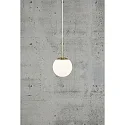 Nordlux Luminaria colgante GRANT 15 E14 IP20, brillante, latón, blanco opalino, blanco 
