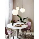 Nordlux Luminaria colgante GRANT 15 E14 IP20, brillante, latón, blanco opalino, blanco 