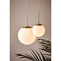 Nordlux Luminaria colgante GRANT 15 E14 IP20, brillante, latón, blanco opalino, blanco 