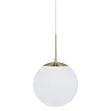 Nordlux Luminaria colgante GRANT 25 E27 IP20, brillante, latón, blanco opalino, blanco 