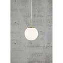 Nordlux Luminaria colgante GRANT 25 E27 IP20, brillante, latón, blanco opalino, blanco 