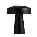 Table lamp TIME, E27, IP20, glass opal white, black
