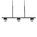 Luminaria colgante CONTINA de 3 llamas G9 IP20, blanco opalino, negro, negro brillante 