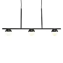 Luminaria colgante CONTINA de 3 llamas G9 IP20, blanco opalino, negro, negro brillante 