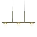 Nordlux Luminaria colgante CONTINA de 3 llamas G9 IP20, brillante, latón, blanco opalino, negro, blanco 