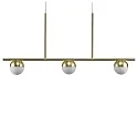 Nordlux Luminaria colgante CONTINA de 3 llamas G9 IP20, brillante, latón, blanco opalino, negro, blanco 