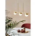 Nordlux Luminaria colgante CONTINA de 3 llamas G9 IP20, brillante, latón, blanco opalino, negro, blanco 