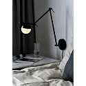 Wall luminaire CONTINA, G9, IP20, glass opal white, black