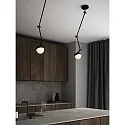 Wall luminaire CONTINA, G9, IP20, glass opal white, black