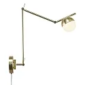 Nordlux Luminaria de pared CONTINA G9 IP20, brillante, latón, blanco opalino, blanco 