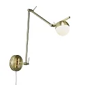 Nordlux Luminaria de pared CONTINA G9 IP20, brillante, latón, blanco opalino, blanco 